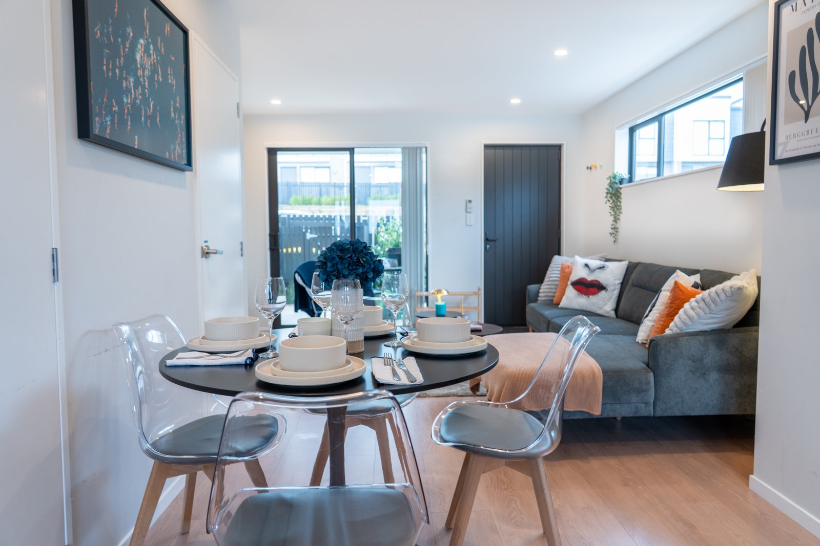 Open-plan living and dining